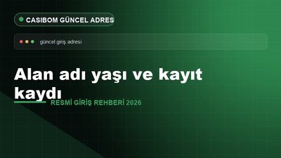 Alan Adı Yaşı ve Kayıt Kaydı – Casibom Resmi Giriş 2026