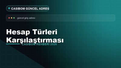 Casibom Hesap Türleri Karşılaştırması – Casibom Güncel Adres