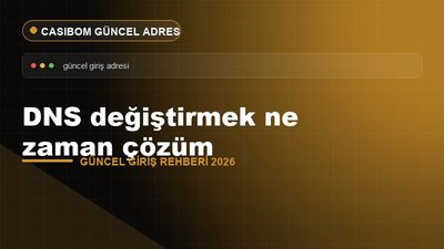Casibom DNS Değişikliği Çözüm Zamanı – Casibom Güncel Giriş