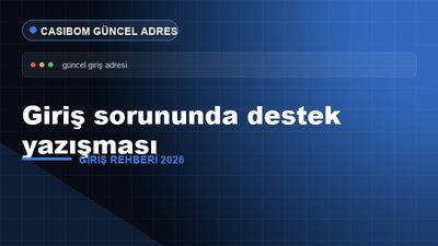Casibom Giriş Sorununda Destek Yazışması – Casibom Giriş
