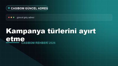 Casibom Kampanya Türlerini Ayırt Etme – Casibom Güncel Adres