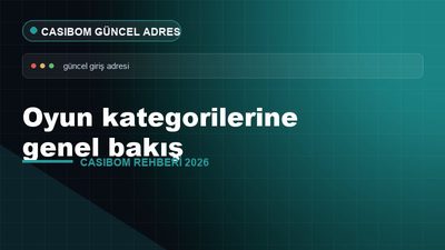 Casibom Oyun Kategorilerine Bakış – Casibom Güncel Adres