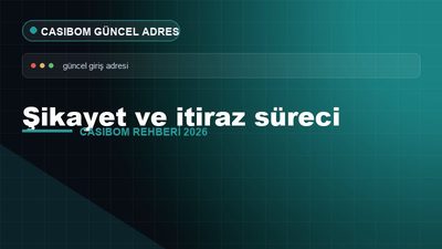 Casibom Şikayet ve İtiraz Süreci – Casibom Güncel Adres 2026